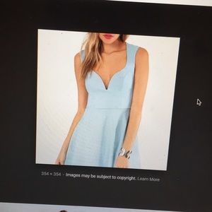 TOBI Valentina skater dress light blue S